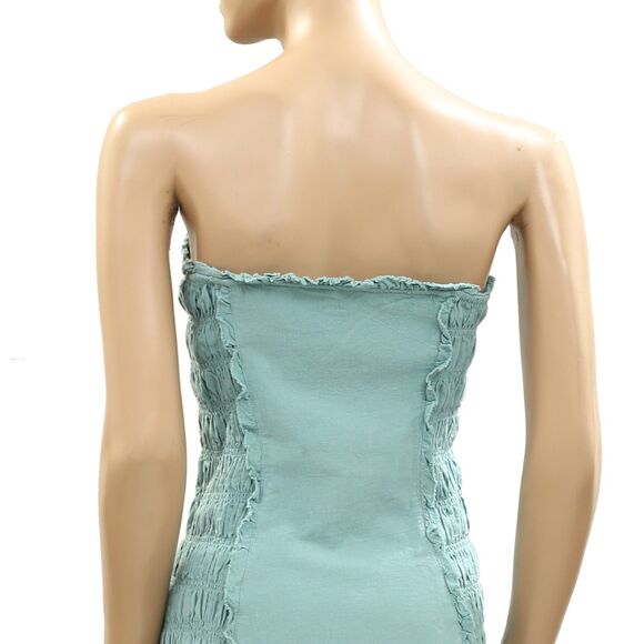 Free People Free-Est My Muse Mini Tube Dress Bodycon Smocked Cotton S NWT 285842 - Picture 5 of 8